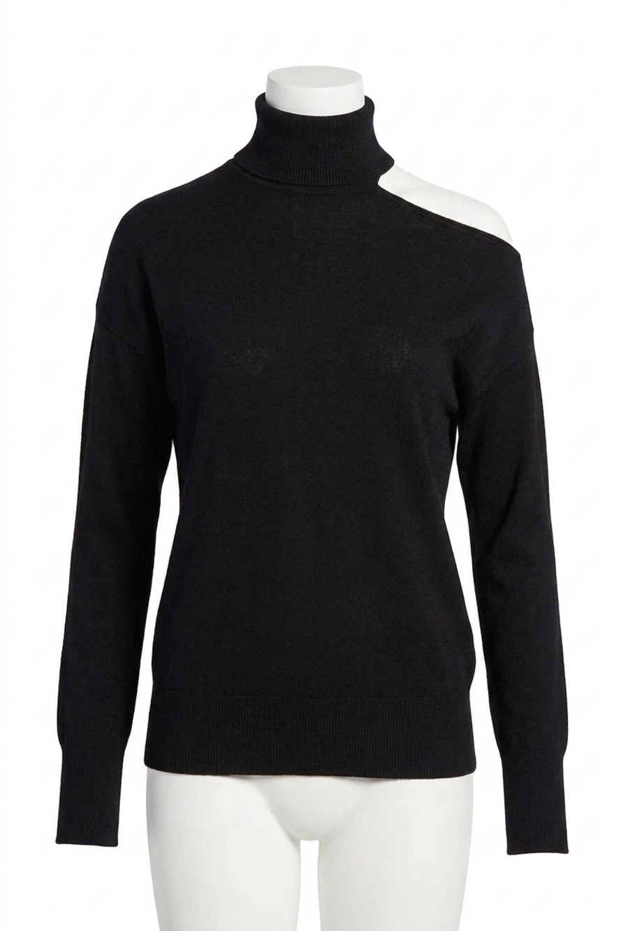 NEW ELLIOTT LAUREN magic cold shoulder sweater in black